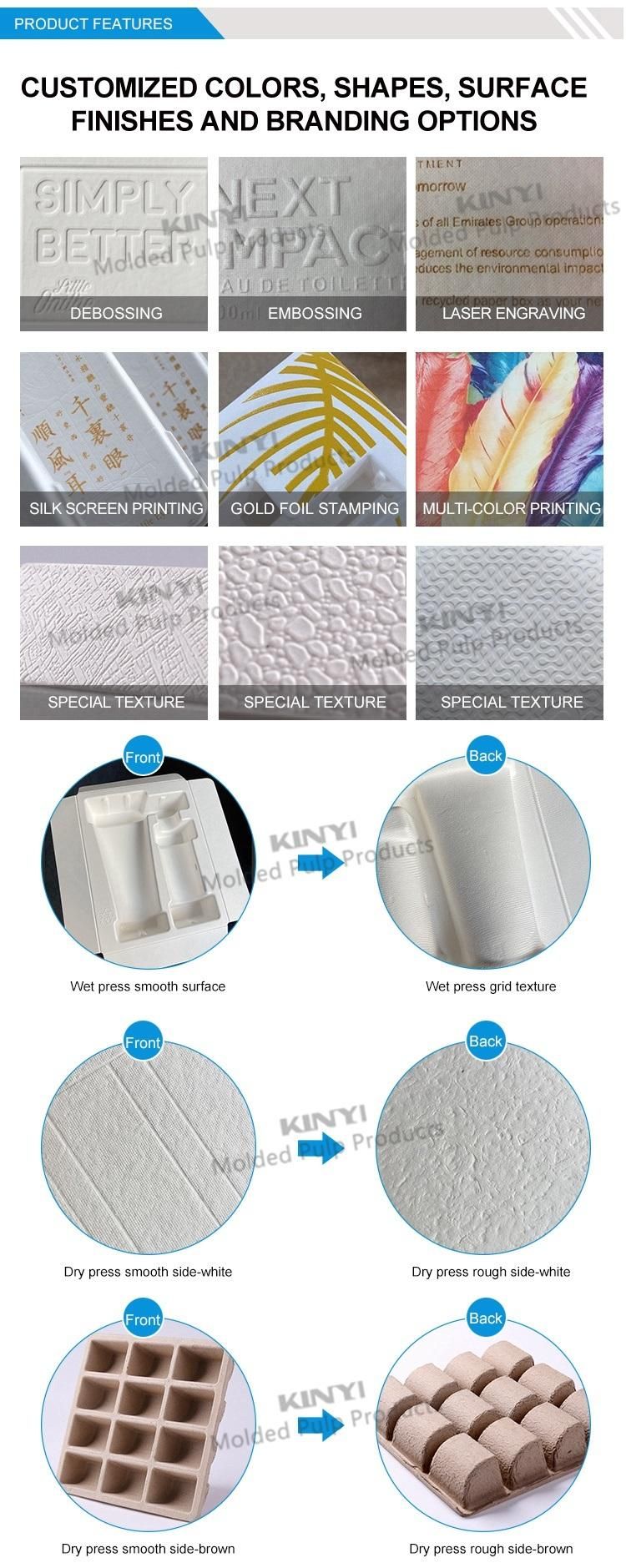 Custom Biodegradable Paper Pulp Molded Eyelash Packaging Box &Tray