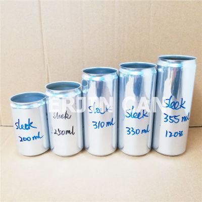 Erjin Sleek Can 200ml 250ml 269ml 310ml 330ml 355ml Can for Beer with 202 Sot End