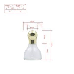 40ml Press Dropper Tube Cosmetics Shaped Essential Transparent Glass Bottles