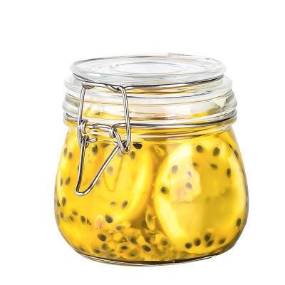 Wholesale Clear Customization Glass Jar for Honey Hot Sauce Jam
