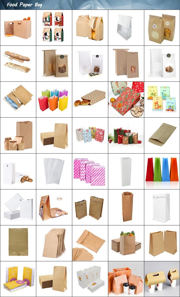 Wholesales Food Grade PE Coated Paper Bags Snacks Donut Packing Bags for Breakfast