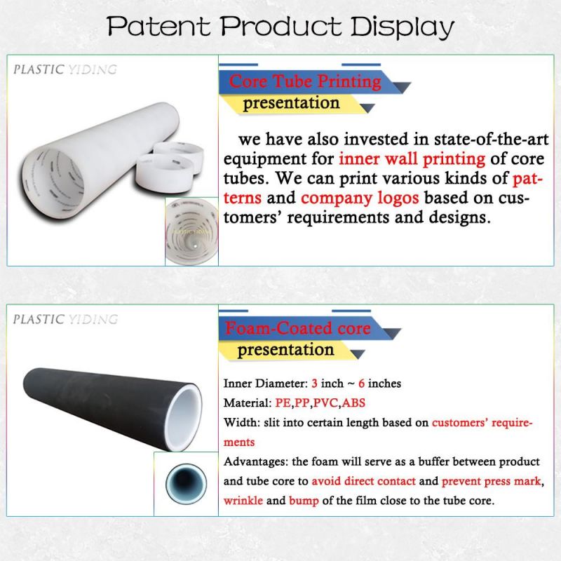 China Factory 1 Inch 3 Inch 6 Inch 10 Inch ABS Extrusion Packaging Plastic Core Pipe Tubes Fittings for Various Stretch Protective Film Roll Shrink