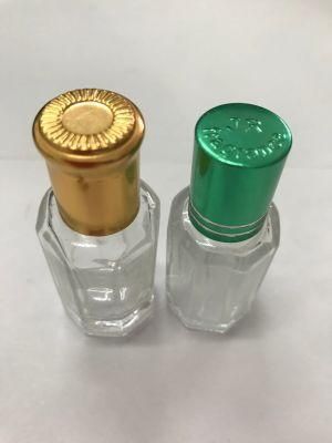 3ml 6ml 10ml 12ml Glass Octagonal Essential Oil Roller on Bottle with Aluminum Cap