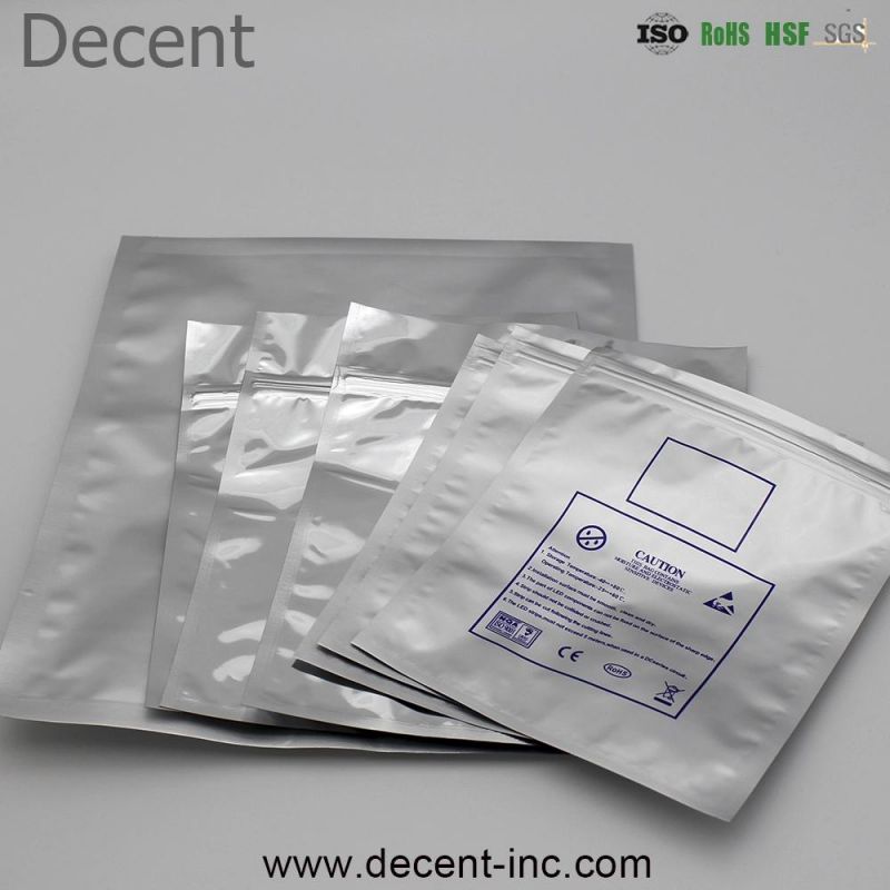 Decent Aluminum Foil Plastic Zipper Packing Bag for LED Light Strip/PCB Board Packing/IC Vacuum Packaging Bag/ESD Vacuum Packing Bag