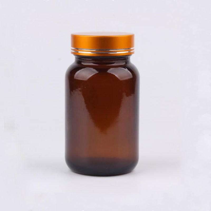 60ml 75ml 100ml 120ml Amber Pill Packaging Bottle Medicine Glass Bottle