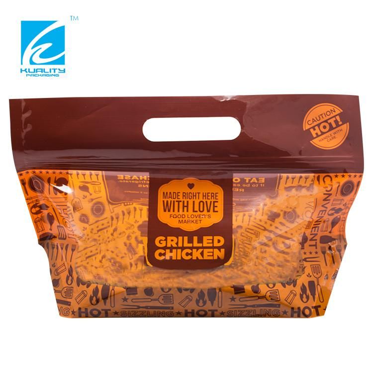 Plastic Stand up Zipper Bag for Hot Chicken Food Packaging Plastic Bag with Zipper