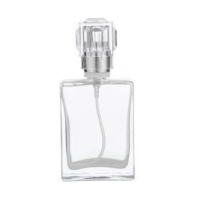 30ml 1oz Clear Refillable Perfume Bottle Portable Square Empty Glass Perfume Atomizer Bottle