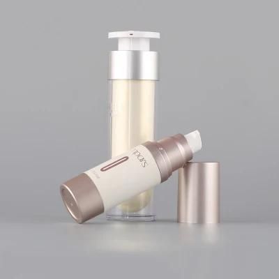 15ml-50ml Transparent Cream Oil Bottle Custom Color Airless Pump Bottle for Skin Care