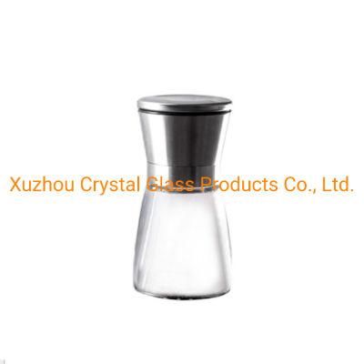 Cheaper 180ml Short Kitchen Spice Salt Glass Grinder Bottle with Manual Mills Cap