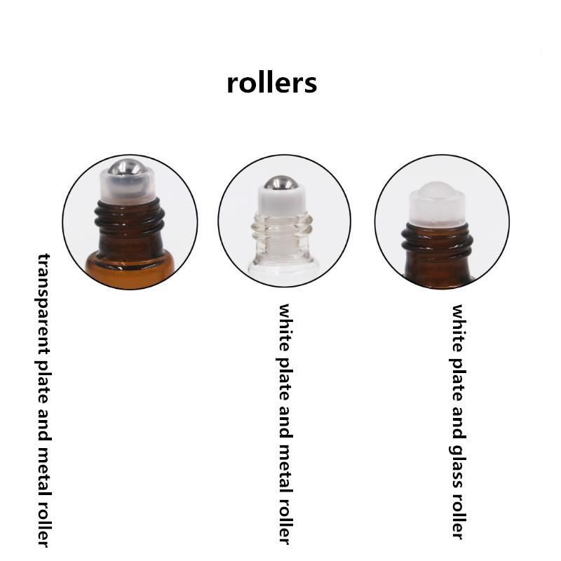 Thick Glass Empty Roll on Bottle 10ml Perfume Essential Oil Bottles Sample Refillable Bottle with Steel Roller Ball
