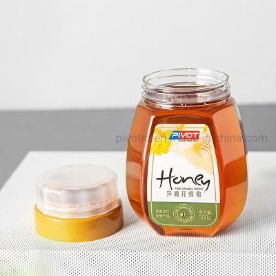 300g 58mm Width Plastic Honey Bottle with Screw Cap for Honey Jams