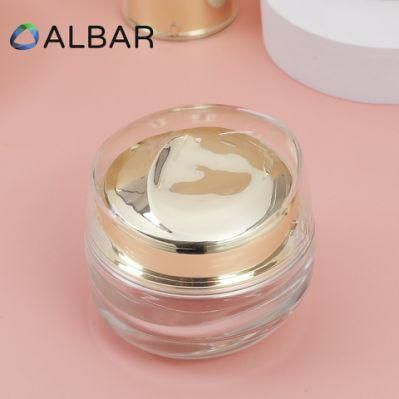 Slim Clear Cosmetics Glass Bottles in Tall Body with Logo Printing Colors Customization