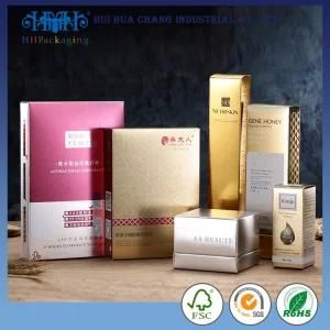 Deluxe Custom Gold Cardboard Mask Packaging Box Cosmetics Color Printing