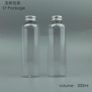200ml Plastic Boston Shape Clear Color Pet Bottle for Body Wash Product