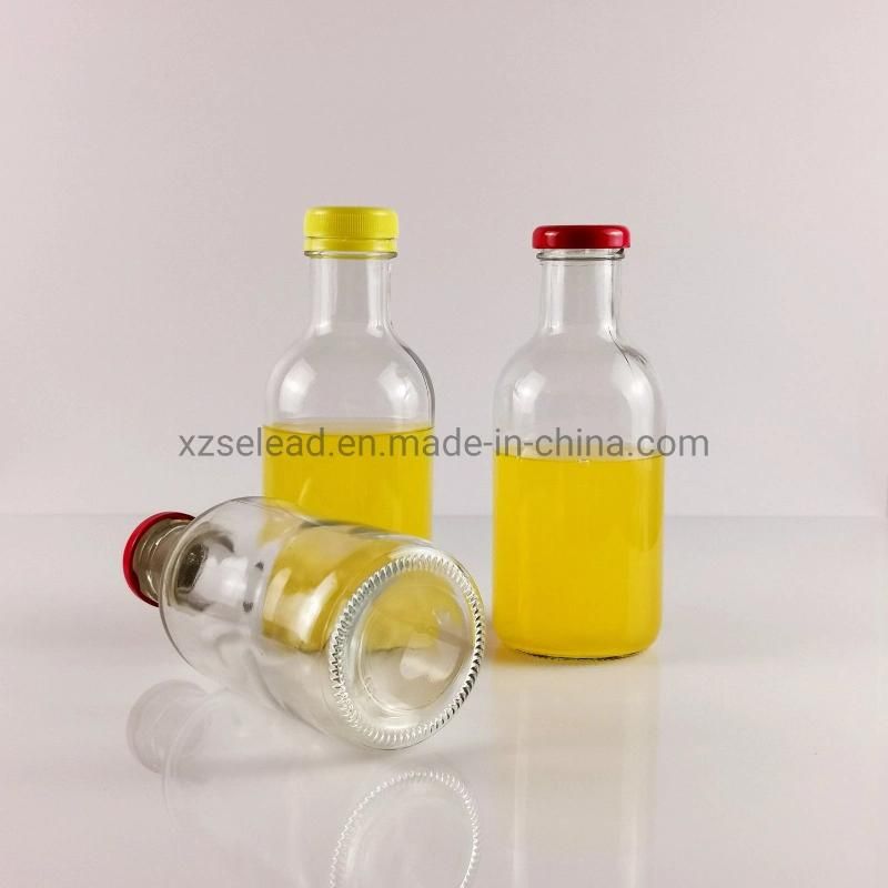 Glass Juice Bottles Reusable Glass Milk Bottles with Lids 16oz