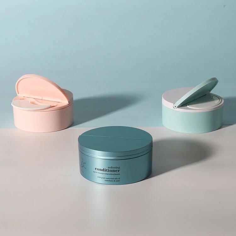 Eco Friendly 50ml Replaceable Inner Bowl Macaron Color Made up Skincare Products Cosmetic ABS Plastic Mask Lotion Face Cream Jar Plastic Container with Spatular