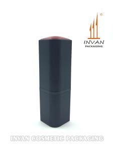 Luxury Lip Shape Cosmetic Containers Black Matte Lipstick Tube for Makeup