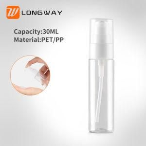 30ml Flat Shoulder Plastic Lotion Bottle Pointed Mouth Cap