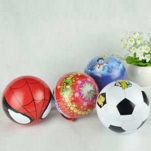 Christmas Cookie Tin Box, Christmas Hinging Tin Box, Christmas Candy Tin Box with Ball Shape