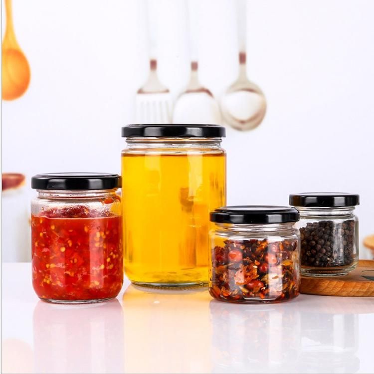 8oz 240ml Canning Jars 212ml Glass Jam Jars Round Twist off Lid Glass Jam Honey Spices Butter Glass Jars