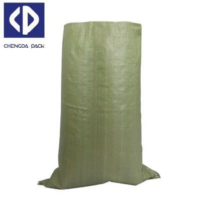 China 50kg White and Green PP Woven Bag Construction Waste Bag Manufacturer