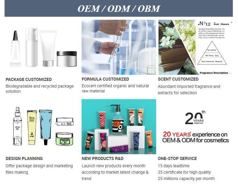 Unique Organic Cosmetic Skincare Set Packaging Squeeze Plastic Tubes