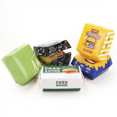 Wholesale Disposable Food Grade French Fries Chicken Nugget Burger Paper Packaging Box Paper Food Box