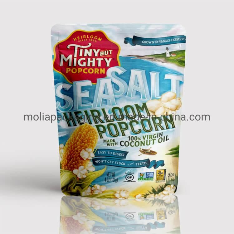 Customized Logo Printed Matte Color Food Grade Resealable Stand up Plastic Packaging Doypack Zipper Food Packaging Bag
