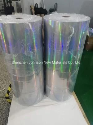 Szjohnson Self Adhesive BOPP Film 50 Microns Hologram Rainbow Laser PP Sticker for Food Label Sticker Label Printing