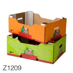 Z1209 Corrugated Paper Box Recycled Folding Double Wall Fruit Carton Box for Cardboard Paper Packaging