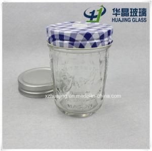 6oz 180ml Clear Empty Embossed Glass Mason Jar