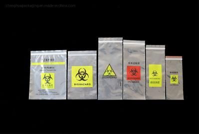 5 X 14 Cm Biohazard Specimen Zip Lock Style Bags