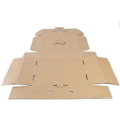 Brown Paper Box Design Handle Corrugated Paper Packaging Box