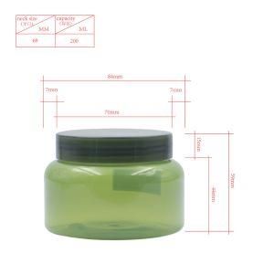 200ml Cosmetic Packaging Pet Bottle Cream Jar