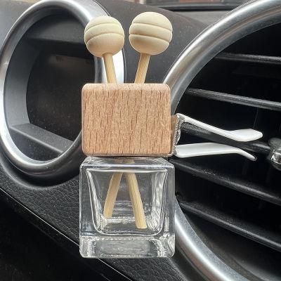 Manufacturers 5ml 10ml Round Apple Shape Empty Car Diffuser Perfume Bottle with Wooden Cap