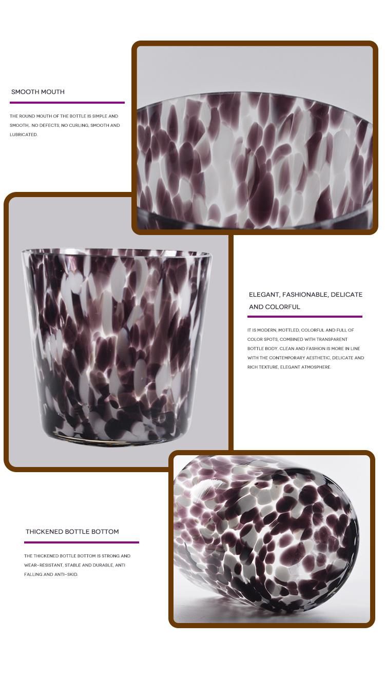 Customized 625ml Amber Flecks Glass Candle Jar for Home Decoration