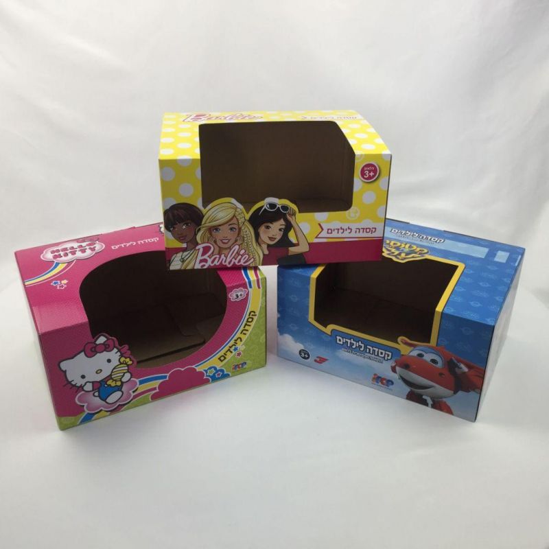 Hot Sale Artpaper Full Color Printing Open Window Corrugated Color Boxes for Kids Product