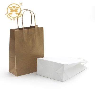 Custom Logo Take Away Recycled Material Shopping Kraft Paper Bag