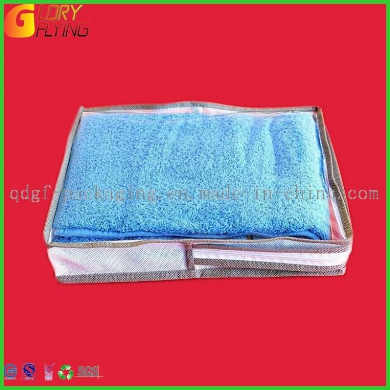 Plastic Bag Non-Woven PVC Bag with Zipper for Packing Towel.