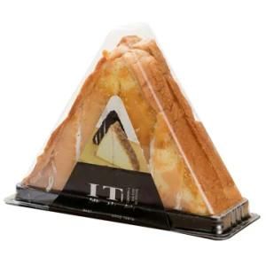 Hot Sale Food Grade Disposable Plastic Cake Container Triangle Sandwich/Pastries Cake Box Packaging