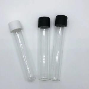 Clear Glass Preroll Tubes with Child Proof Cap for Packaging 20*120 mm