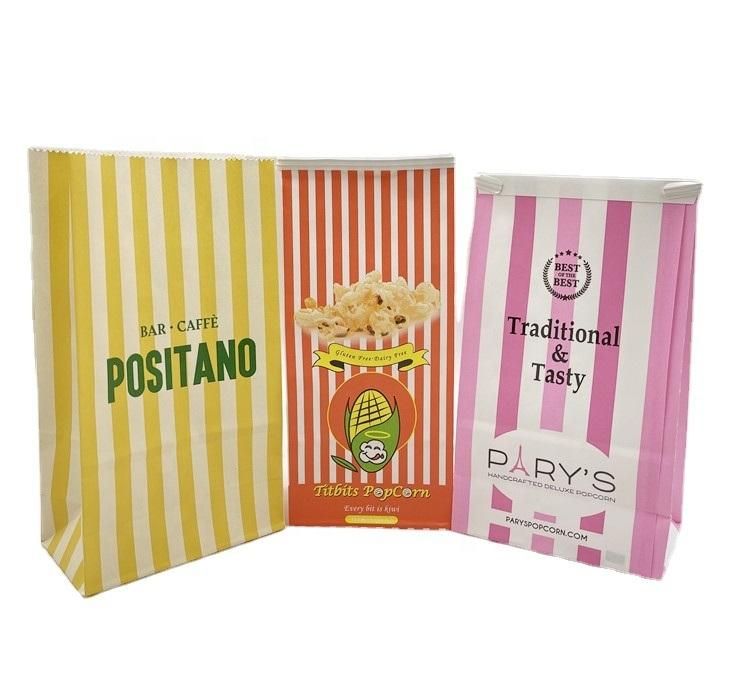 Restaurant Custom Tin Tie Food Packaging Paper Bag with Window