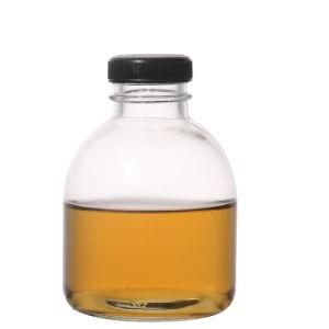 Wholesale 250ml 350ml 500ml Round Plastic Lids Flint Customize Glass Bottles with Lids Manufacturers