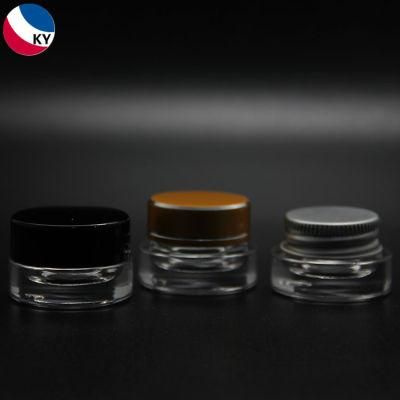 3G Eye Cream Glass Jar with Black Plastic Lid