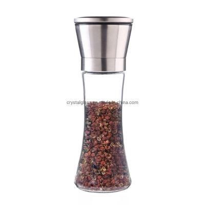 180ml 6oz Stainless Steel Salt and Pepper Grinder Bottle with Stand