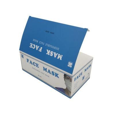Custom Paper Box Surgical Disposable Face Mask Packaging Foldable Paper Box for Sale