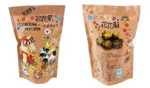 Popcorn Bag/Stand up Snack Bag with Zipper/Gusseted Popcon Packaging
