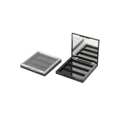 Empty Square Plastic Eyeshadow Case with Mirror Customized Black Eyeshadow Palette