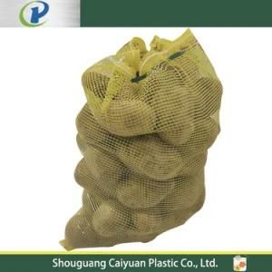 Drawstring Tubular Virgin PE/PP Plastic Mono Leno Net Bag Tubular Vegetable Onion Mesh Bag