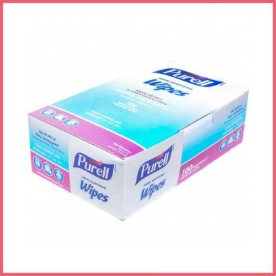Manufacturer China Custom Logo Printed White Card Paper Hand Sanitizer Display Packaging Carton Box with Perforated Line